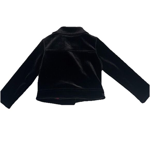 Genuine Kids From OSHKOSH Girls 5T Jacket Velvet Moto Biker Fall School Casual - Picture 2 of 6